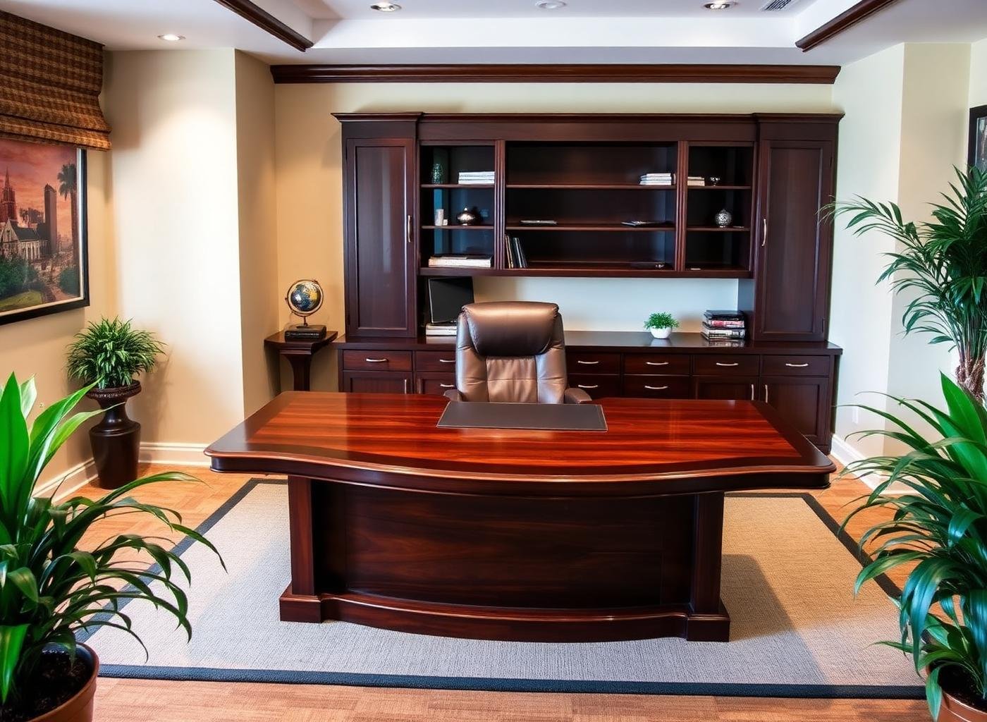 Executive office desk and furniture fit-out